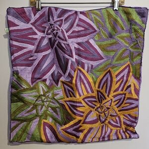 Company C Floral Embroidered Decorative Pillow Cover